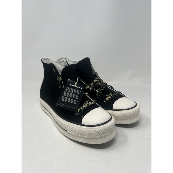 Converse Chuck 70 Suede Black With Camo Laces Size 7.5 M 9.5 W‎ А02053C main image 6